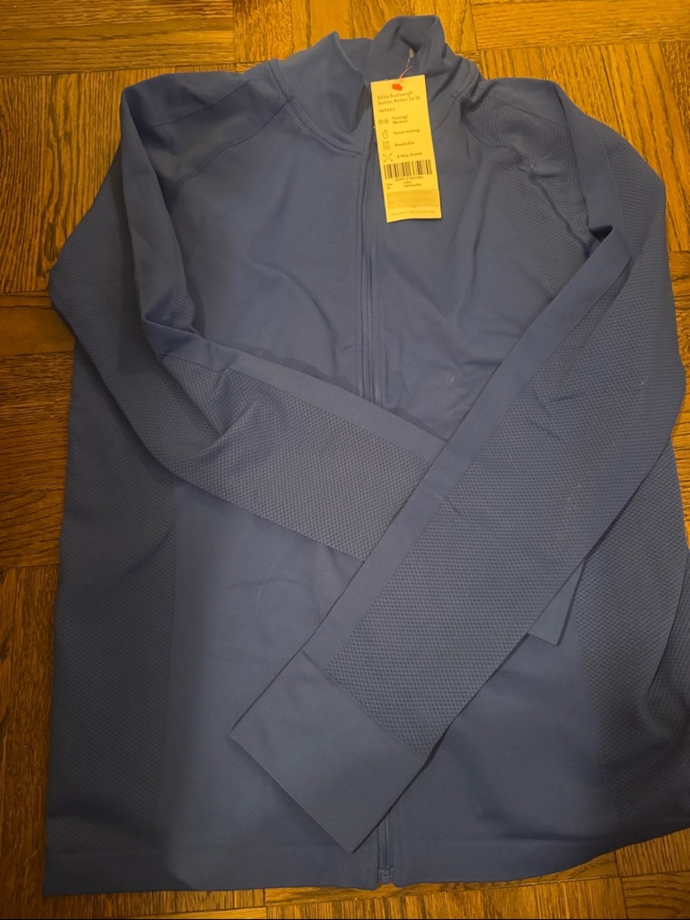 NWT Sweaty Betty Blue Full-Zip Workout Jacket XL